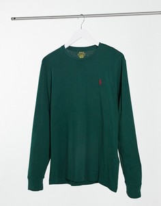 Зеленый лонгслив с логотипом Polo Ralph Lauren-Зеленый цвет