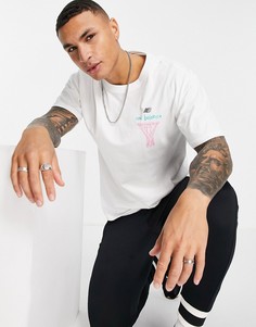 Белая футболка с логотипом New Balance Basketball-Белый