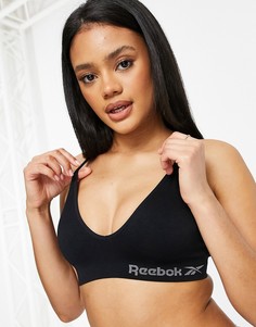 Черный бесшовный бюстгальтер Reebok-Черный цвет