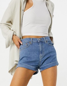 Голубые шорты-трапеция в винтажном стиле Levis-Голубой Levis®