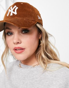 Коричневая вельветовая кепка New Era 9Forty NY-Коричневый цвет