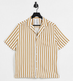 Свободная полосатая рубашка с короткими рукавами COLLUSION-Многоцветный
