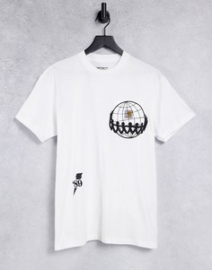 Белая футболка с принтом на кармане Carhartt WIP-Белый