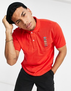 Красная футболка-поло Lacoste x Polaroid-Красный