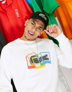 Белый свитшот Lacoste x Polaroid