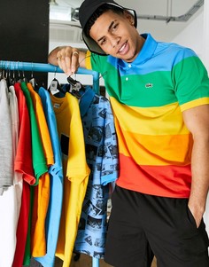 Поло в разноцветную полоску Lacoste x Polaroid-Многоцветный
