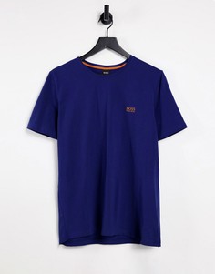 Ярко-синяя футболка BOSS Bodywear-Голубой