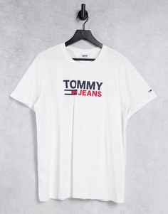 Белая футболка с логотипом Tommy Jeans Corp-Белый