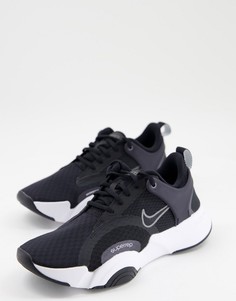 Черно-белые кроссовки Nike Training SuperRep Go 2-Черный цвет