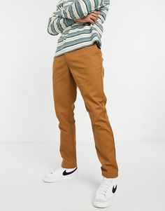 Коричневые брюки узкого кроя в рабочем стиле Dickies 872-Коричневый