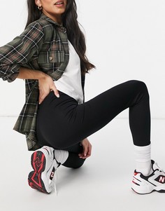Базовые черные леггинсы длиной до щиколотки Topshop-Черный цвет