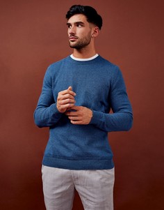 Синий вязаный джемпер Topman Considered Twist Essential-Голубой