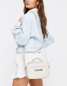 Прямоугольная сумка кремового цвета с цепочкой Love Moschino-Кремовый