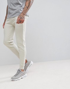 Бежевые облегающие джоггеры ASOS DESIGN-Neutral