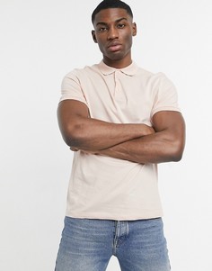 Розовая футболка поло из органического хлопка ASOS DESIGN-Розовый цвет