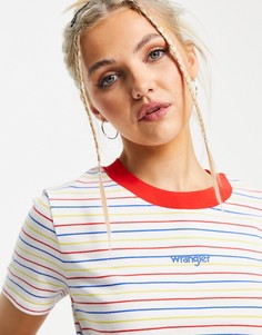 Футболка в полоску с короткими рукавами Wrangler-Многоцветный