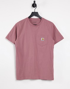 Розовая футболка с карманом Carhartt WIP-Розовый цвет