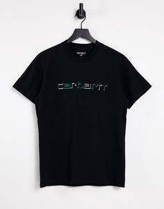 Черная футболка с вышитым логотипом Carhartt WIP-Черный цвет