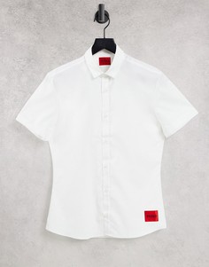 Белая рубашка с короткими рукавами HUGO Empson-W-Белый