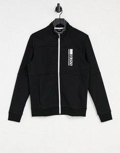Черный свитшот на сквозной молнии BOSS Athleisure Skaz 1-Черный цвет