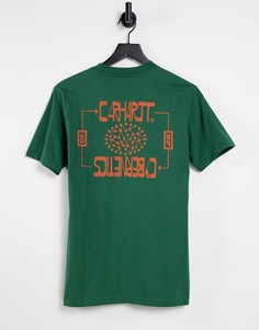 Зеленая футболка с принтом на тему кибернетики Carhartt WIP-Зеленый цвет