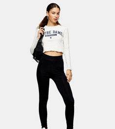 Черные леггинсы с завышенной талией Topshop Tall-Черный цвет