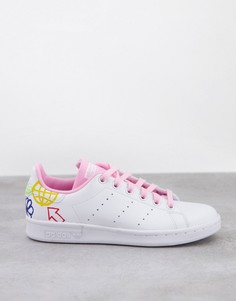 Белые кроссовки с графическим принтом adidas Originals Stan Smiths-Белый