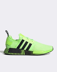 Неоново-зеленые кроссовки adidas Originals NMD_R1-Зеленый