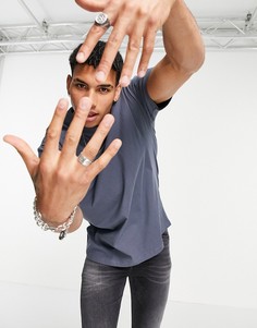 Синяя oversized-футболка New Look-Голубой