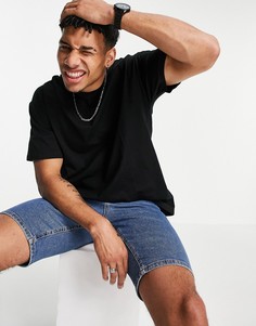 Черная oversize-футболка New Look-Черный цвет