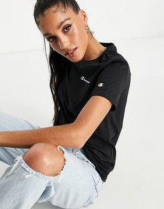 Черная футболка с логотипом Champion-Черный цвет