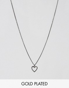 Ожерелье с подвеской-сердцем Pilgrim-Серый