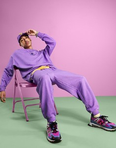 Джоггеры в стиле oversized от комплекта сиреневого цвета с эффектом маслянистости ASOS DESIGN-Фиолетовый цвет