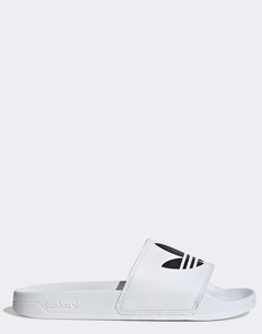 Белые шлепанцы adidas Originals Adilette Lite-Белый