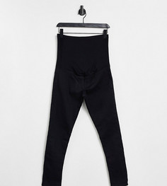 Черные джинсы со вставкой поверх живота Topshop Maternity Joni-Черный цвет