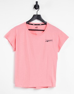 Розовая футболка Puma-Розовый цвет
