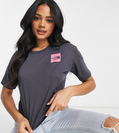 Темно-серая укороченная футболка The North Face Fine – эксклюзивно для ASOS-Черный