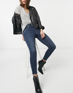 Синие зауженные джинсы Topshop Jamie-Черный цвет