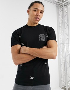 Черная футболка Vans New Varsity-Черный цвет