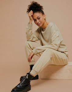 Джоггеры цвета песочный меланж Topshop-Светло-бежевый