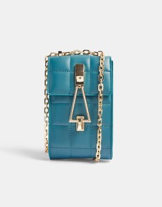 Бирюзовая сумка с треугольной застежкой Topshop-Зеленый цвет