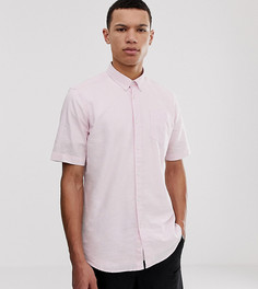 Льняная рубашка с короткими рукавами French Connection Tall-Розовый
