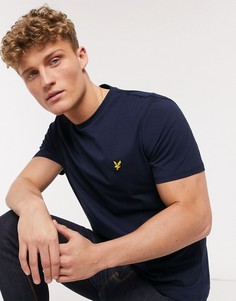 Темно-синяя футболка из органического хлопка с логотипом Lyle & Scott-Темно-синий
