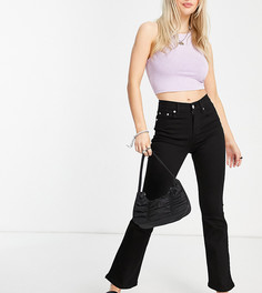 Расклешенные моделирующие джинсы черного цвета с завышенной талией ASOS DESIGN Petite Hourglass-Черный цвет