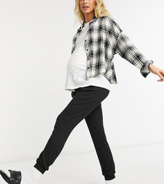 Черные мягкие джоггеры узкого кроя ASOS DESIGN Maternity-Черный