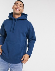 Темно-синий oversized-худи Topman