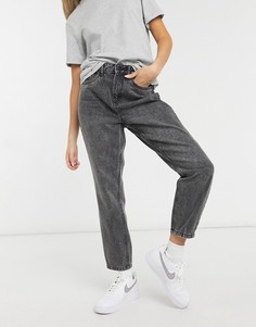 Темно-серые выбеленные неэластичные джинсы в винтажном стиле Noisy May Isabel-Серый