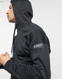 Худи черного цвета из технологичной ткани adidas Yoga-Светло-бежевый