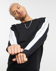 Черный свитшот в стиле oversized с лентой и логотипом от комплекта ASOS Dark Future-Черный цвет