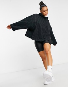 Черный укороченный худи Nike-Черный цвет